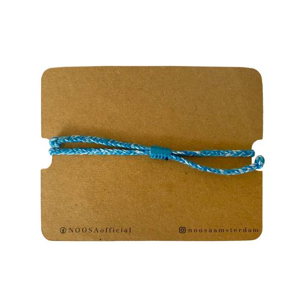 NOOSA Amsterdam RELIC Armband HAND BRAIDED COTTON aqua gold