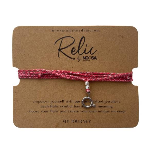 NOOSA Amsterdam RELIC Kette HAND TWISTED COTTON coral silber
