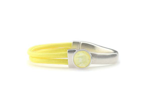 QOSS Armband BREGJE geel Stein luce rund