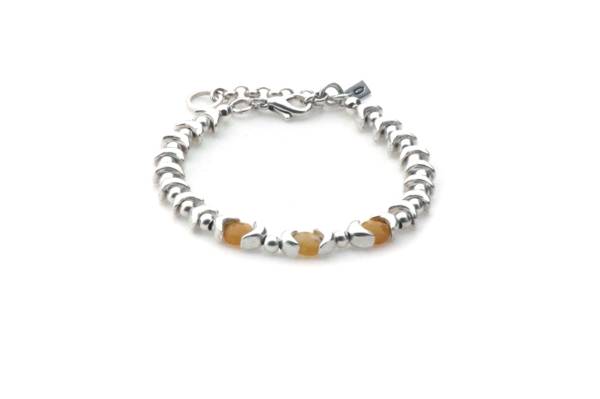 QOSS Armband HANNA amber silber