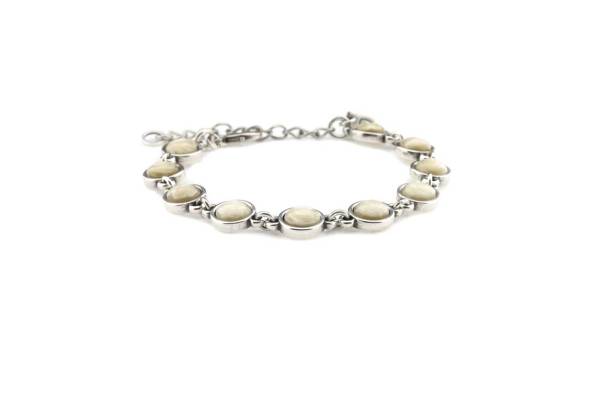 QOSS Armband LOIS silber creme