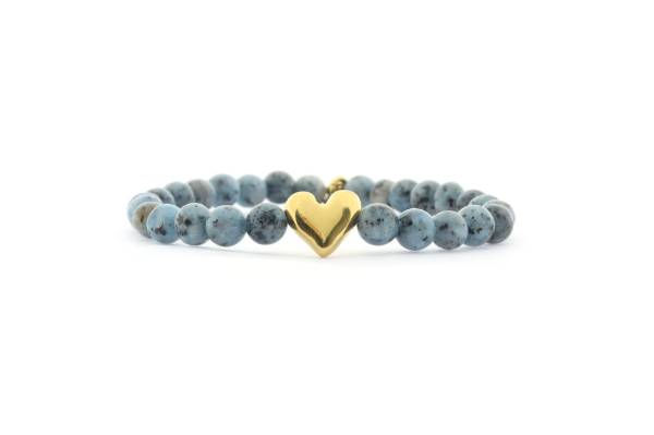 QOSS Armband YVONNE gold Dalmatian Blue
