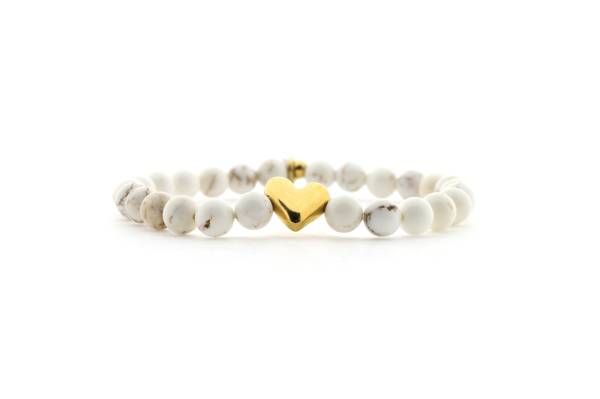 QOSS Armband YVONNE gold White Turquoise