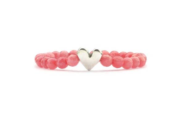 QOSS Armband YVONNE silber Coral red Opal