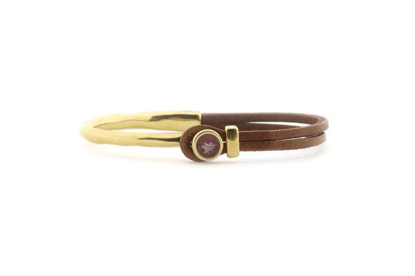 QOSS Armband COCO gold braun chocolate
