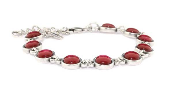 QOSS Armband LOIS silber bordeaux