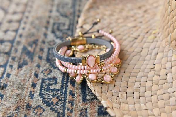 QOSS Armband LOIS gold kieferngrün