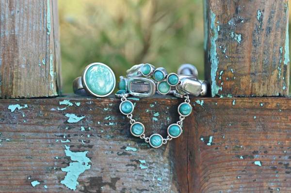 QOSS Armband LOIS silber eisblau