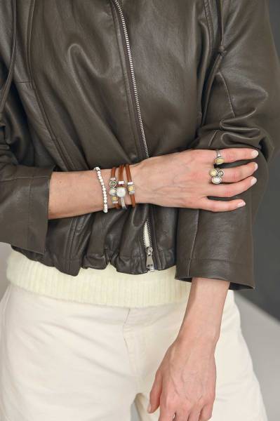 QOSS Armband MANON silber White Turquoise