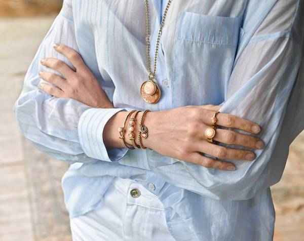 QOSS Armband ZOEY gold canyon mit Disk