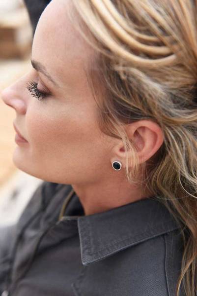 QOSS Ohrringe BO rund eisblau