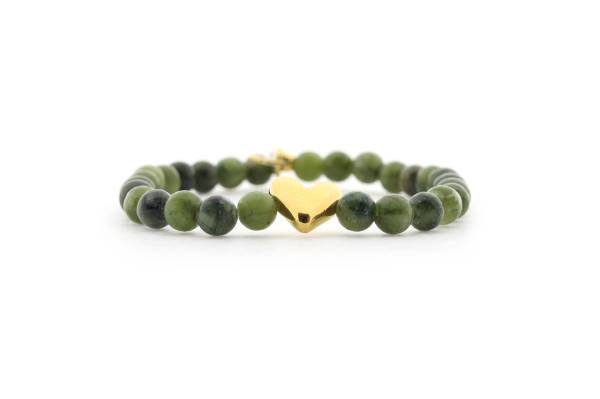 QOSS Armband YVONNE gold Taiwan Jade