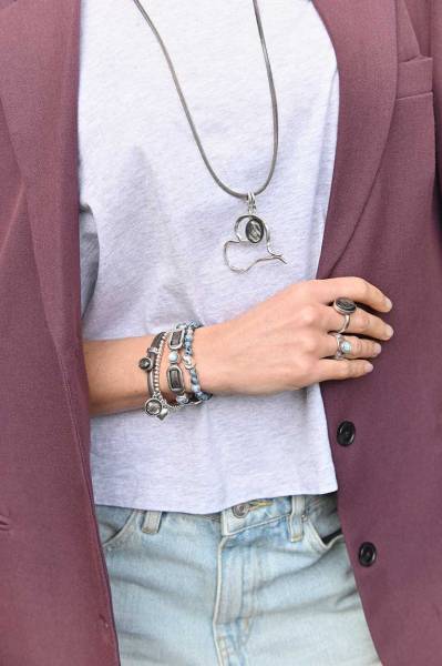 QOSS Armband YVONNE gold Dalmatian Blue