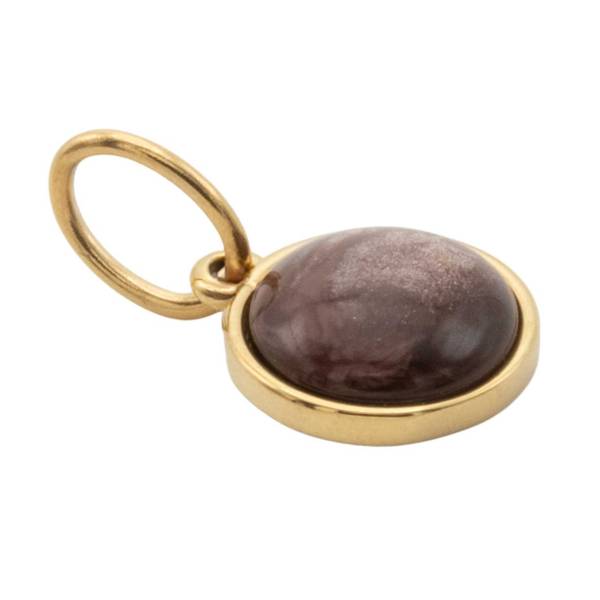 QOSS Anhänger SYLVIA gold Ø 1,2 cm chocolate