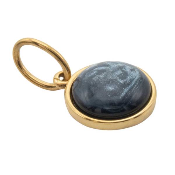 QOSS Anhänger SYLVIA gold Ø 1,2 cm jeansblau