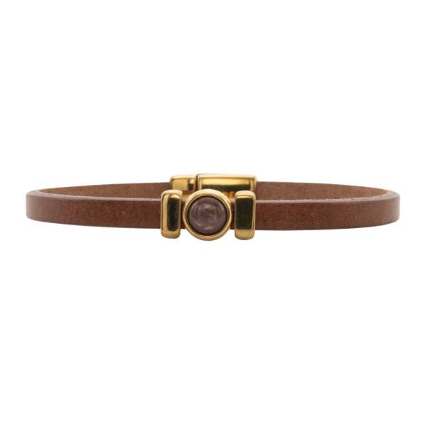QOSS Armband ISABEL gold braun chocolate