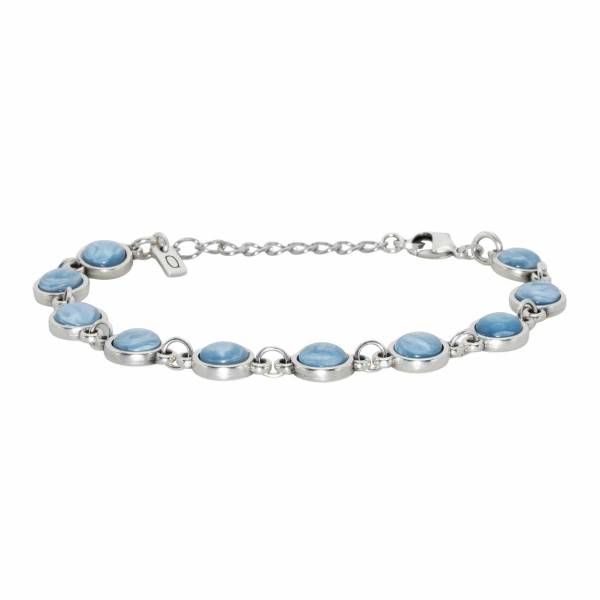 QOSS Armband LOIS silber himmelblau