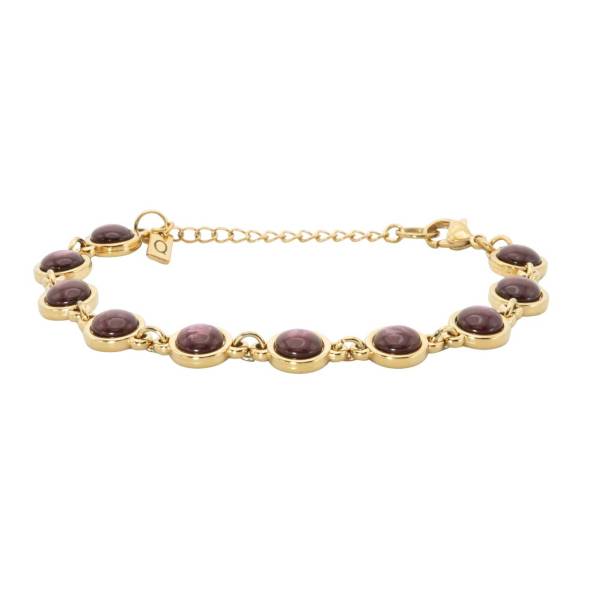 QOSS Armband LOIS gold burgundy
