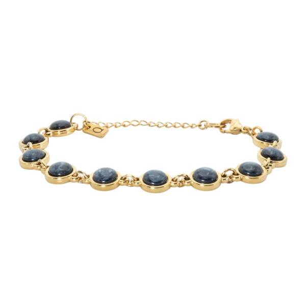 QOSS Armband LOIS gold jeansblau