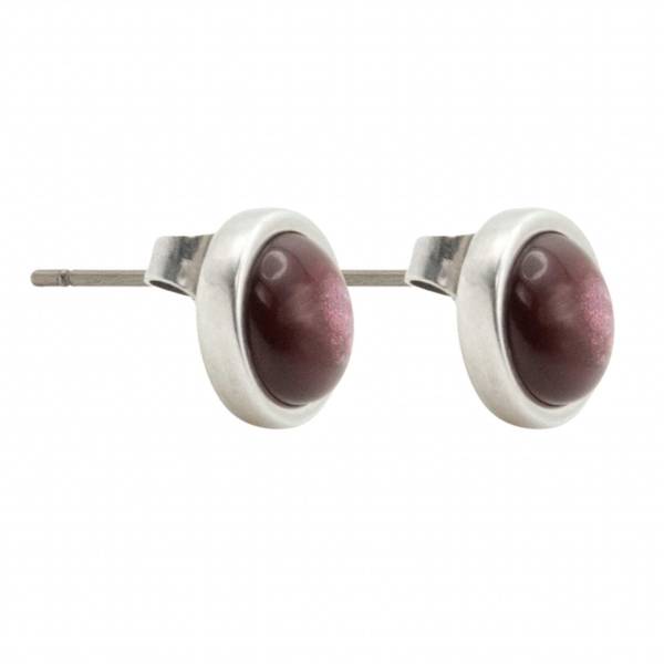 QOSS Ohrringe BO rund burgundy