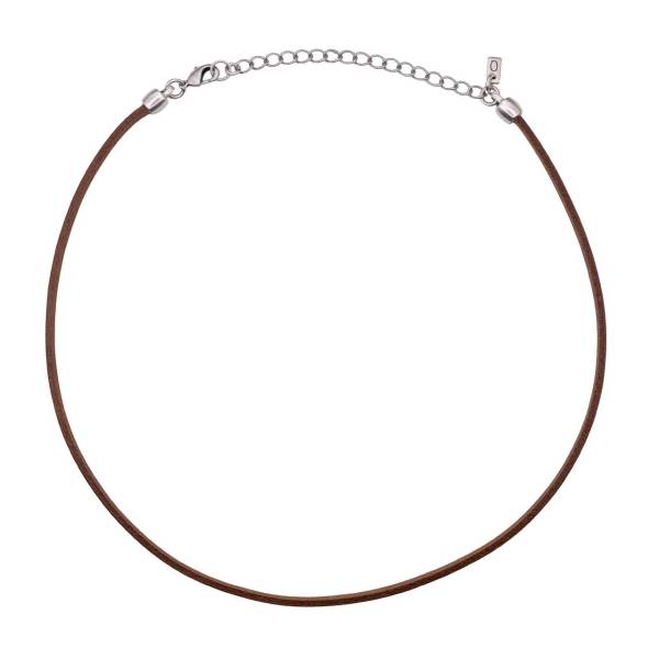 QOSS Lederkette IVA 42-50 cm braun