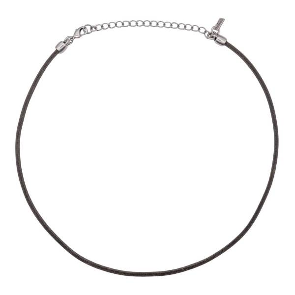 QOSS Lederkette IVA 42-50 cm grau