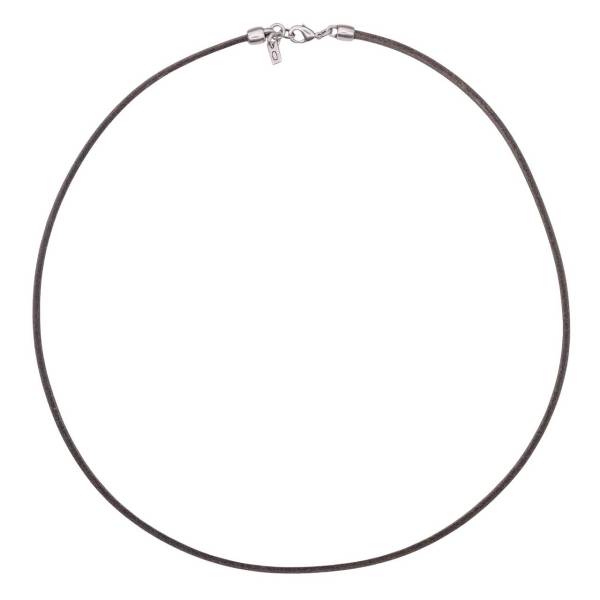 QOSS Lederkette IVA 85 cm grau
