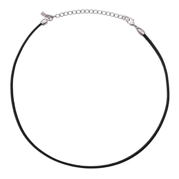 QOSS Lederkette IVA 42-50 cm schwarz