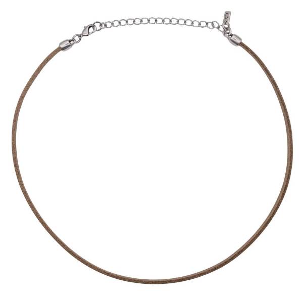 QOSS Lederkette IVA 42-50 cm taupe