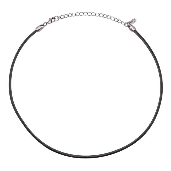QOSS Lederkette IVA 42-50 cm vintage schwarz