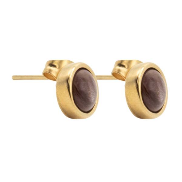 QOSS Ohrringe LU gold chocolate