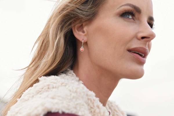 QOSS Ohrringe Creole MARA bordeaux