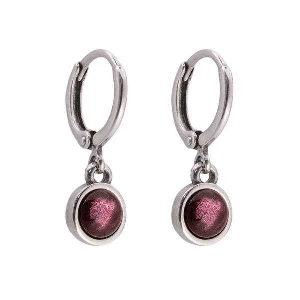 QOSS Ohrringe Creole MARA burgundy