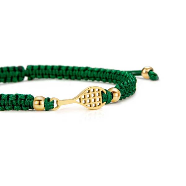 SAILBRACE Armband GOLD TENNIS DARK GREEN BRAIDED