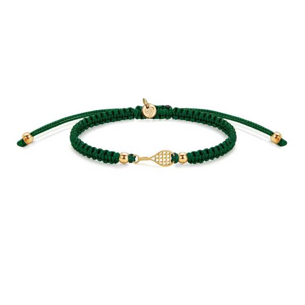 SAILBRACE Armband GOLD TENNIS DARK GREEN BRAIDED