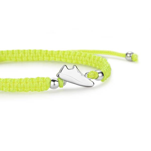 SAILBRACE Armband SILVER RUNNER NEON YELLOW BRAIDED