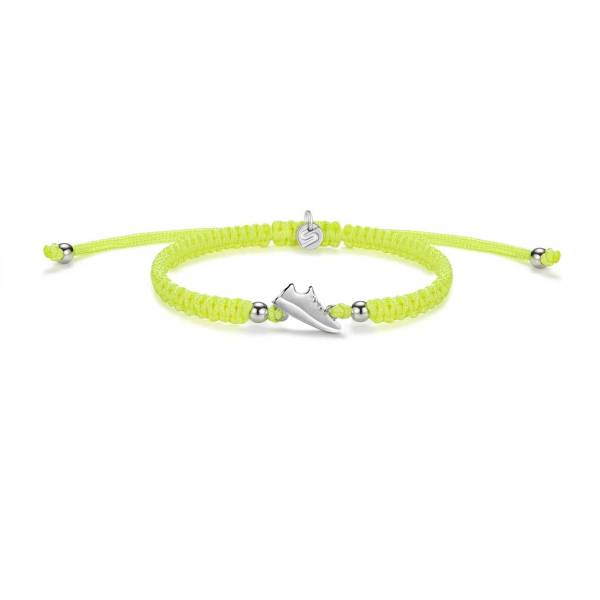 SAILBRACE Armband SILVER RUNNER NEON YELLOW BRAIDED
