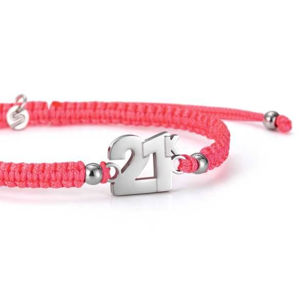 SAILBRACE Armband 21K NEON PINK BRAIDED