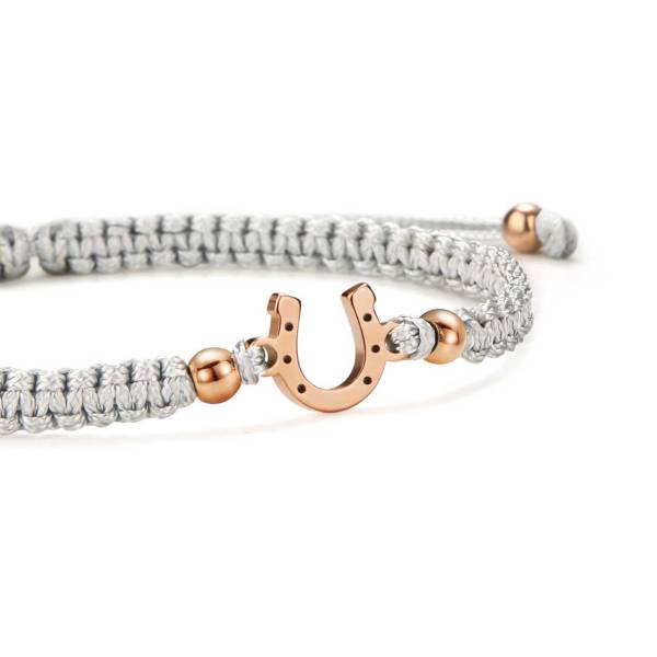 SAILBRACE Armband ROSÉ HORSE RIDER GREY BRAIDED