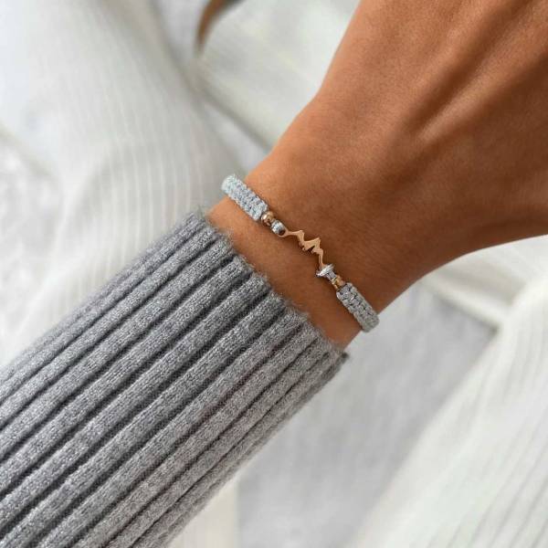 SAILBRACE Armband ROSÉ MOUNTAIN GREY BRAIDED
