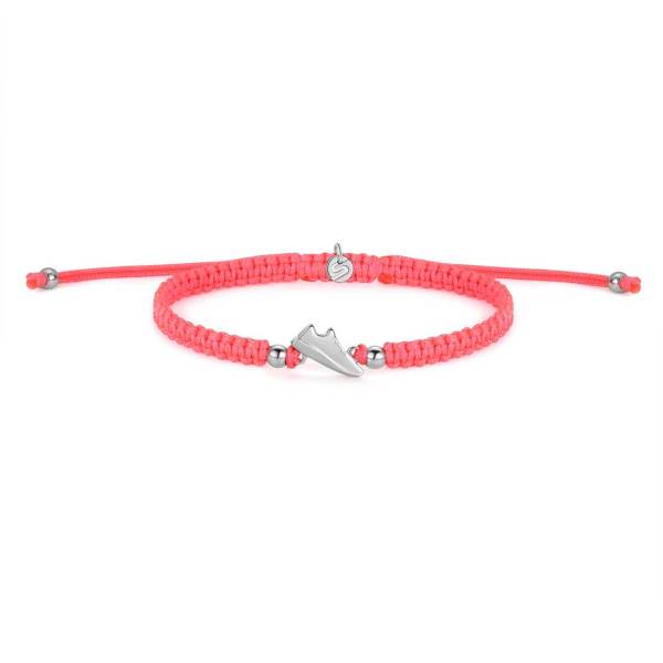 SAILBRACE Armband SILVER RUNNER NEON PINK BRAIDED