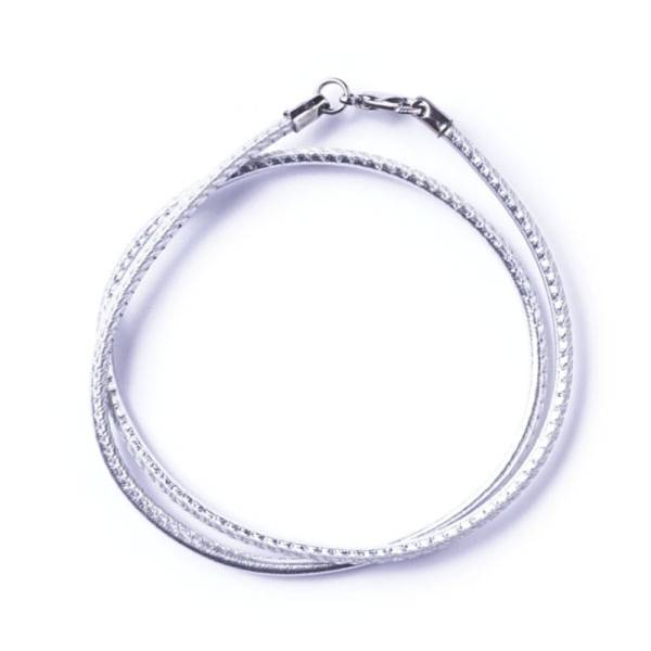 SchauTime LEDERKETTE Ibiza Platinum 44 cm