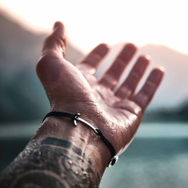 UKIYYO Armband ICE AXE schwarz silber