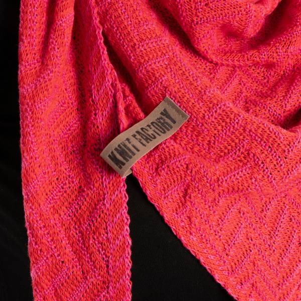 KNIT FACTORY Dreiecksschal VERA ecru apricot