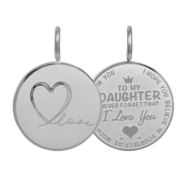 iXXXi Anhänger DAUGHTER LOVE SMALL silber Ø 1,8 cm