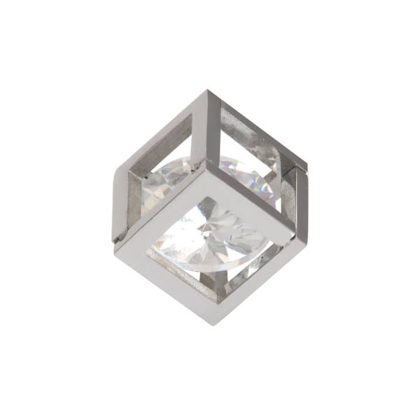 iXXXi Anhänger CHARM HOLLOW CUBE STONE silber