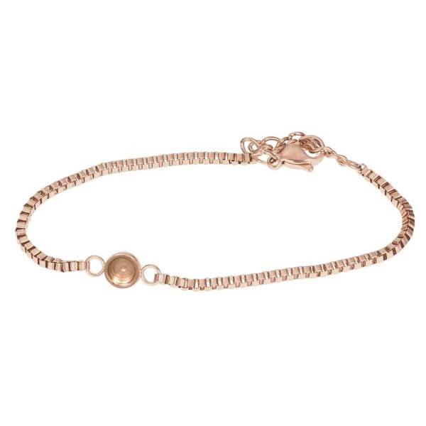 iXXXi Armband BOX CHAIN TOP PART BASE rosé