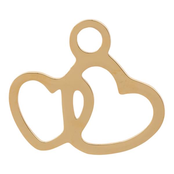 iXXXi Anhänger CHARM 2 HERZEN gold