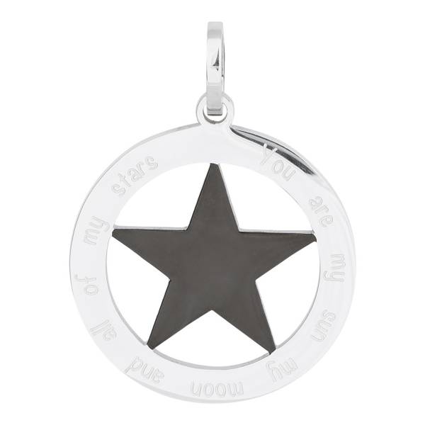 iXXXi Anhänger STERN silber schwarz - Ø 3,5 cm