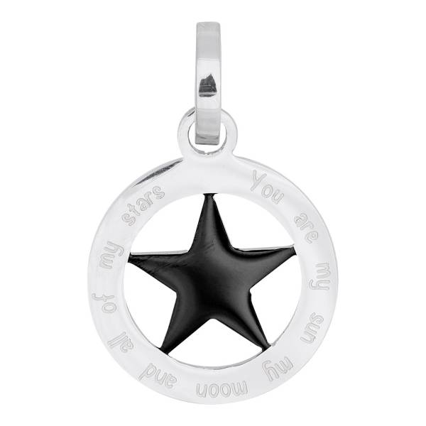 iXXXi Anhänger STERN silber schwarz - Ø 2,2 cm
